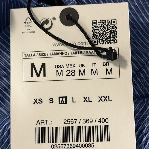 Zara Blue and White Midi Dress - Picture 12 of 13